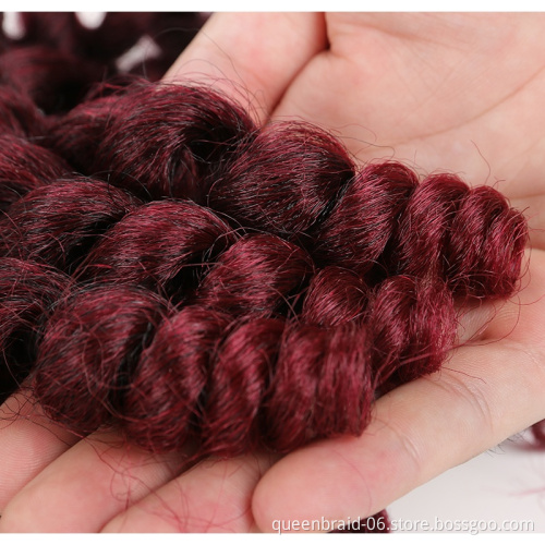 8 inch Black Wand Curly Braids Jamaican Bounce African Collection Crochet Braiding Hair Synthetic Hair Extension 20 Strands